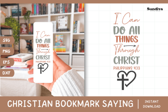 Christian Bookmark Saying SVG 19 for Crafts
