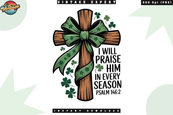 Christian Faith Cross St Patrick’s Day Illustrations