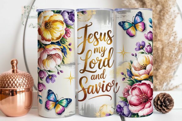 Christian Faith Floral Tumbler Wrap