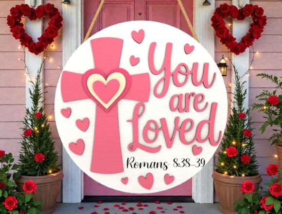 Christian Valentine Door Hanger SVG for Blog Design