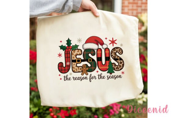 Christmas Jesus Plaid Leopard PNG