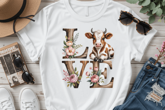 Cow Love Farm PNG Illustrations