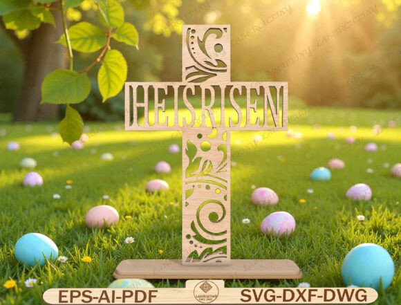 Easter Christian Wooden Sign Laser Cut