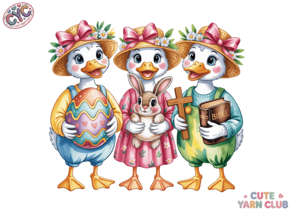 Easter Goose PNG Illustrations for Branding and Marketing