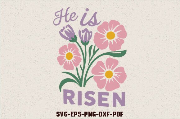 He is Risen SVG Christian SVG for Crafts