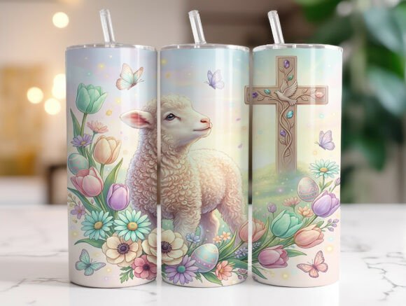 He is Risen Tumbler Wrap PNG