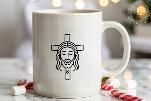 Jesus Cross Heart Sublimation Design for Editorial & Web Use