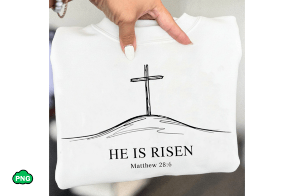 Minimalist He Is Risen PNG Illustrations for Digital Selling