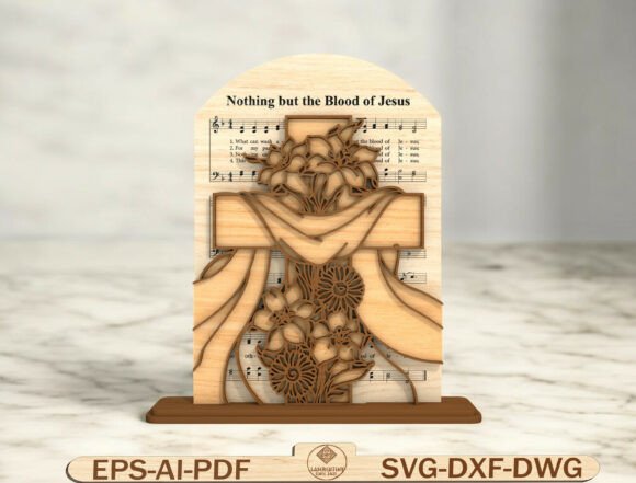 Nothing but the Blood of Jesus Sign SVG for Wall Decor