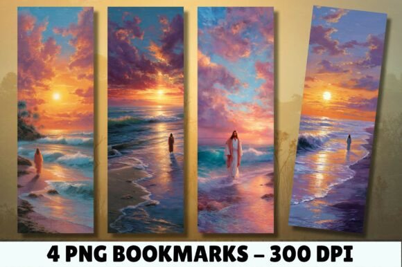Peace Walking with Jesus Beach Bookmark Crafts