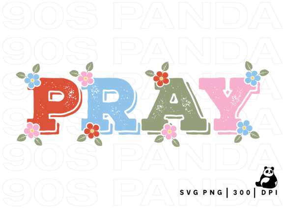 Pray PNG Floral Christian PNG