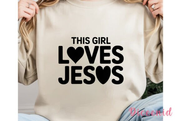 This Girl Loves Jesus Sublimation Design
